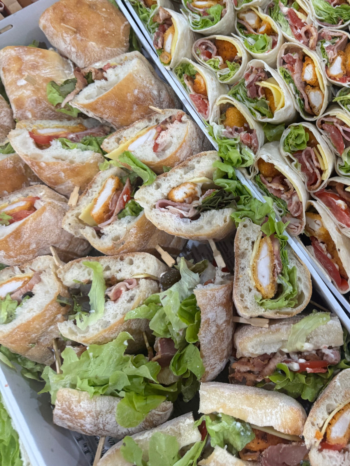 Premium Chicken, Bacon & Aioli Ciabatta (20 pieces)